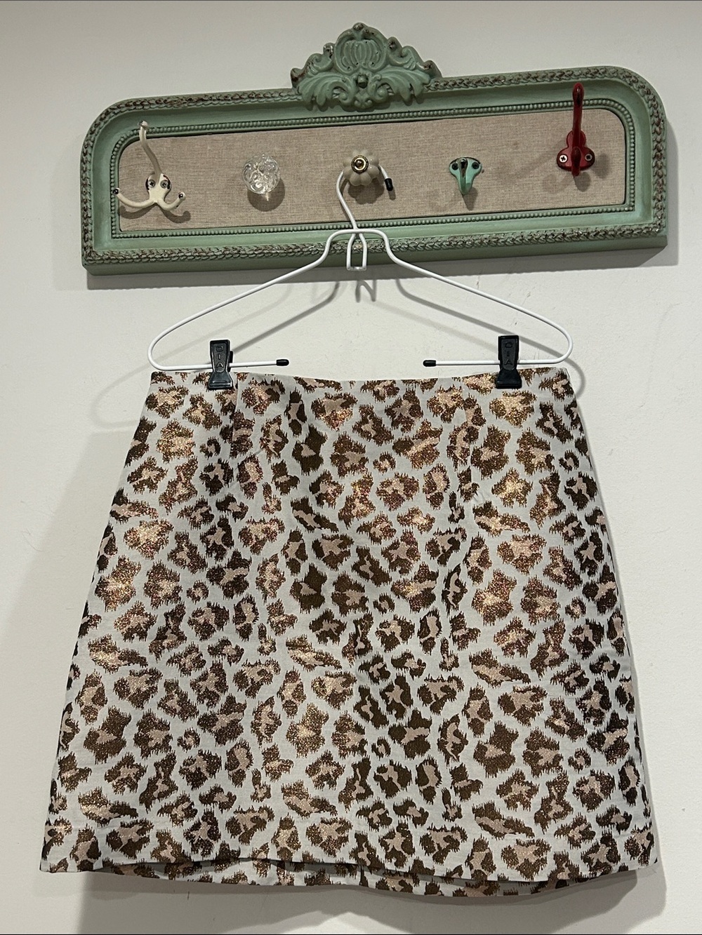 Lilly Pulitzer Metallic Leopard Mini Skirt in Brown gold White women’s 10 new